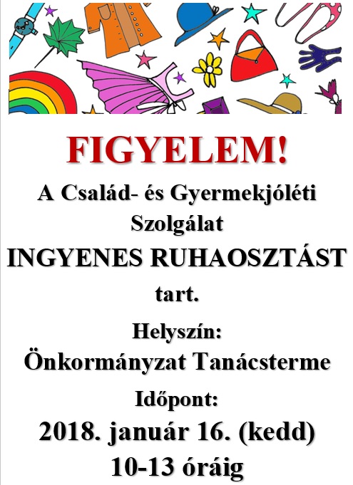 INGYENES ruhaosztás 01.16.