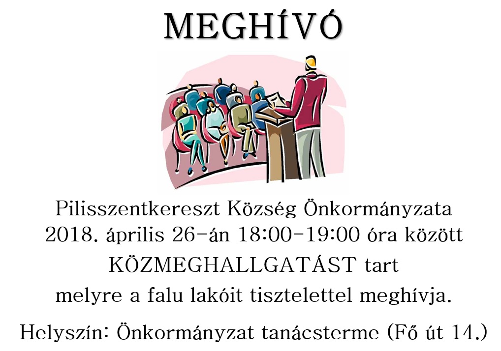 Meghívó közmeghallgatásra 2018.04.26