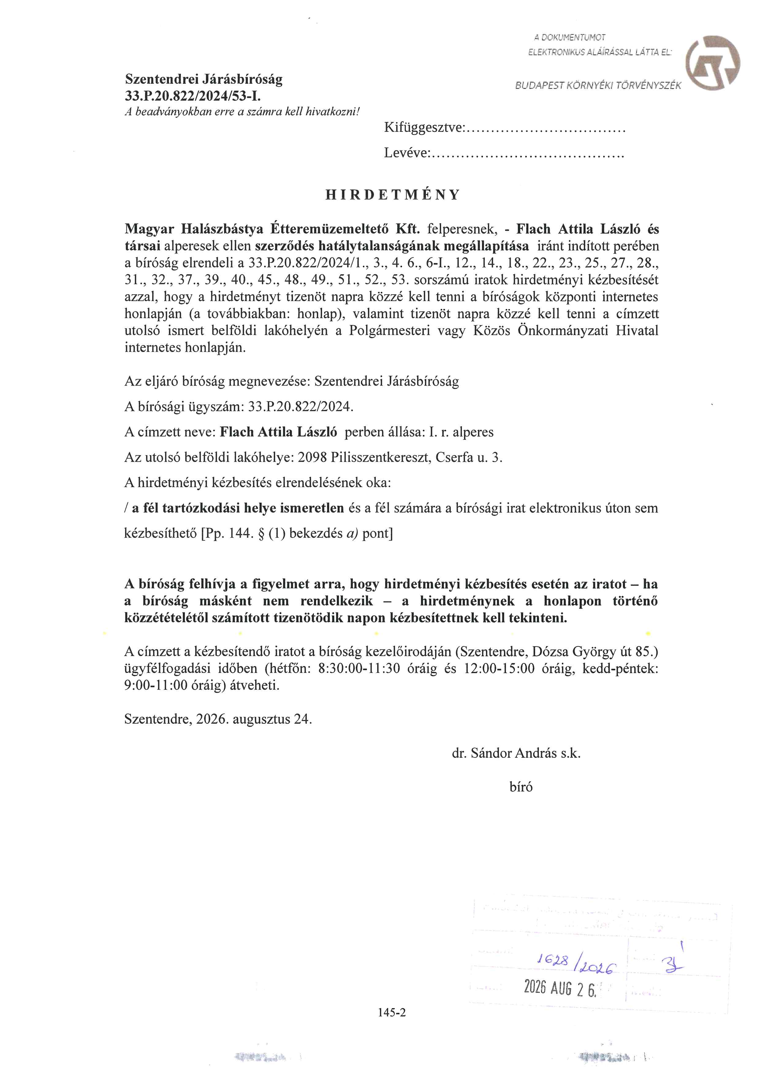 szentjárbíróság